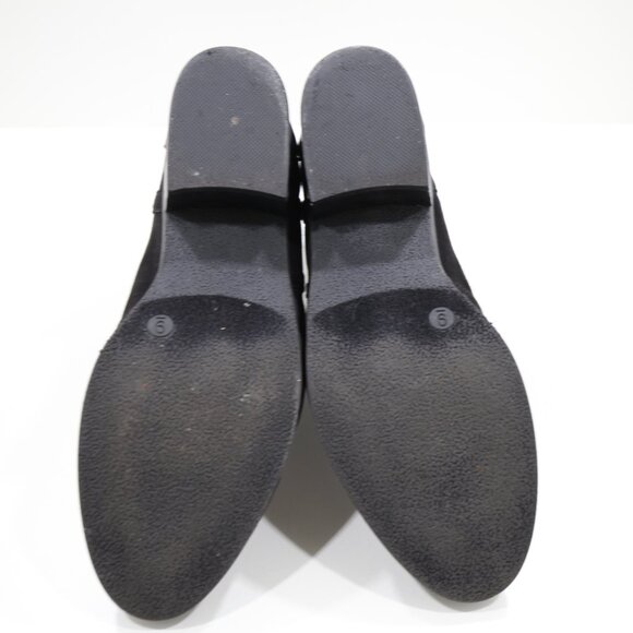New Directions Aspen Black Suede Cutout 2" Block Heel Ankle Booties - 9 - Picture 7 of 7